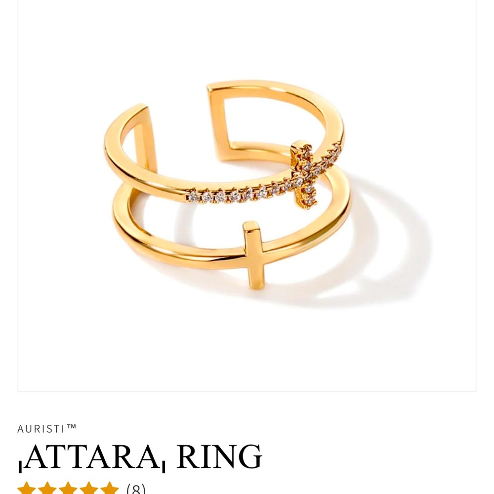 Beautiful gold cross ring.  One size